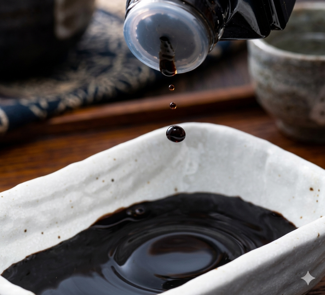 Hokki-gai infused into brewing soy