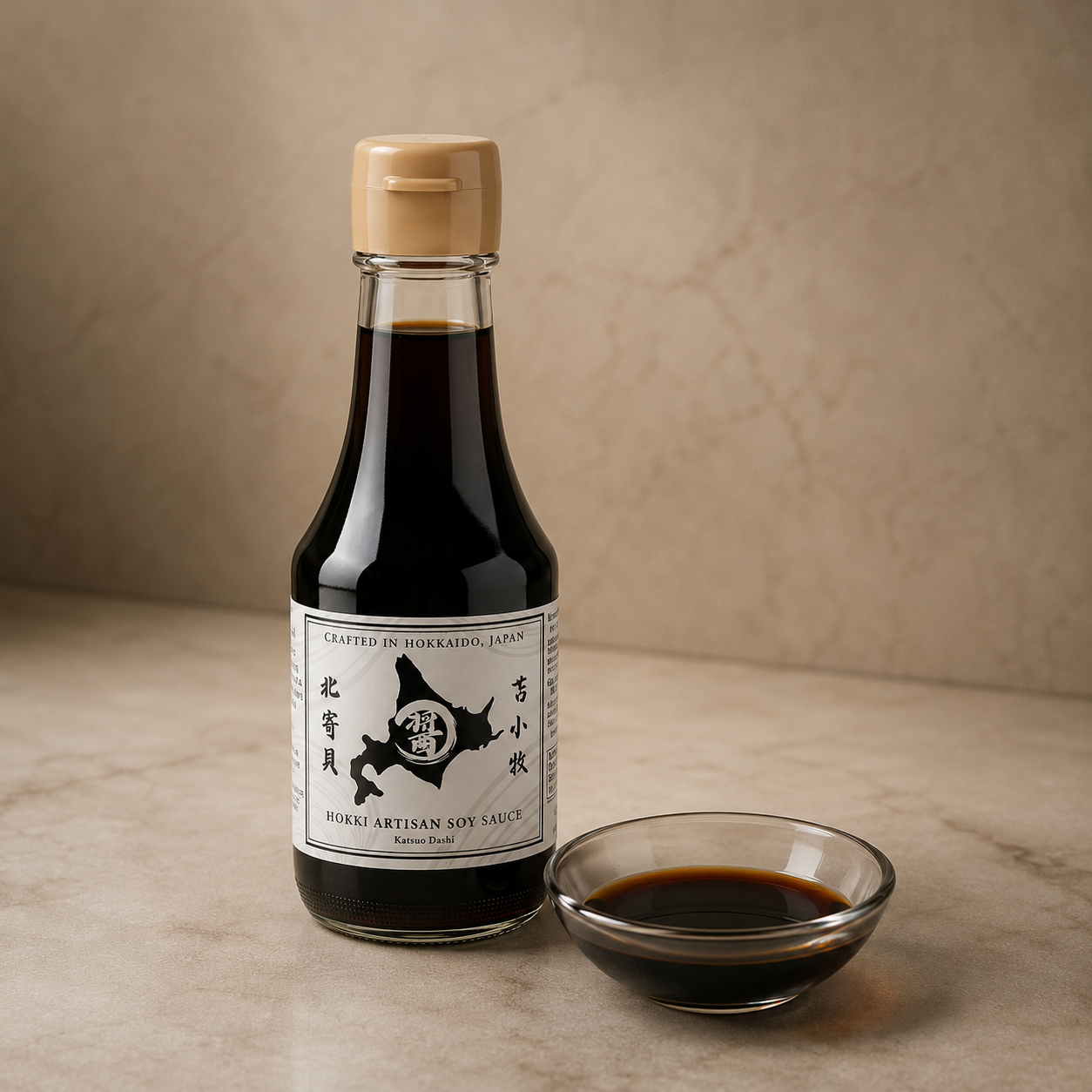Finished Hokki soy sauce poured