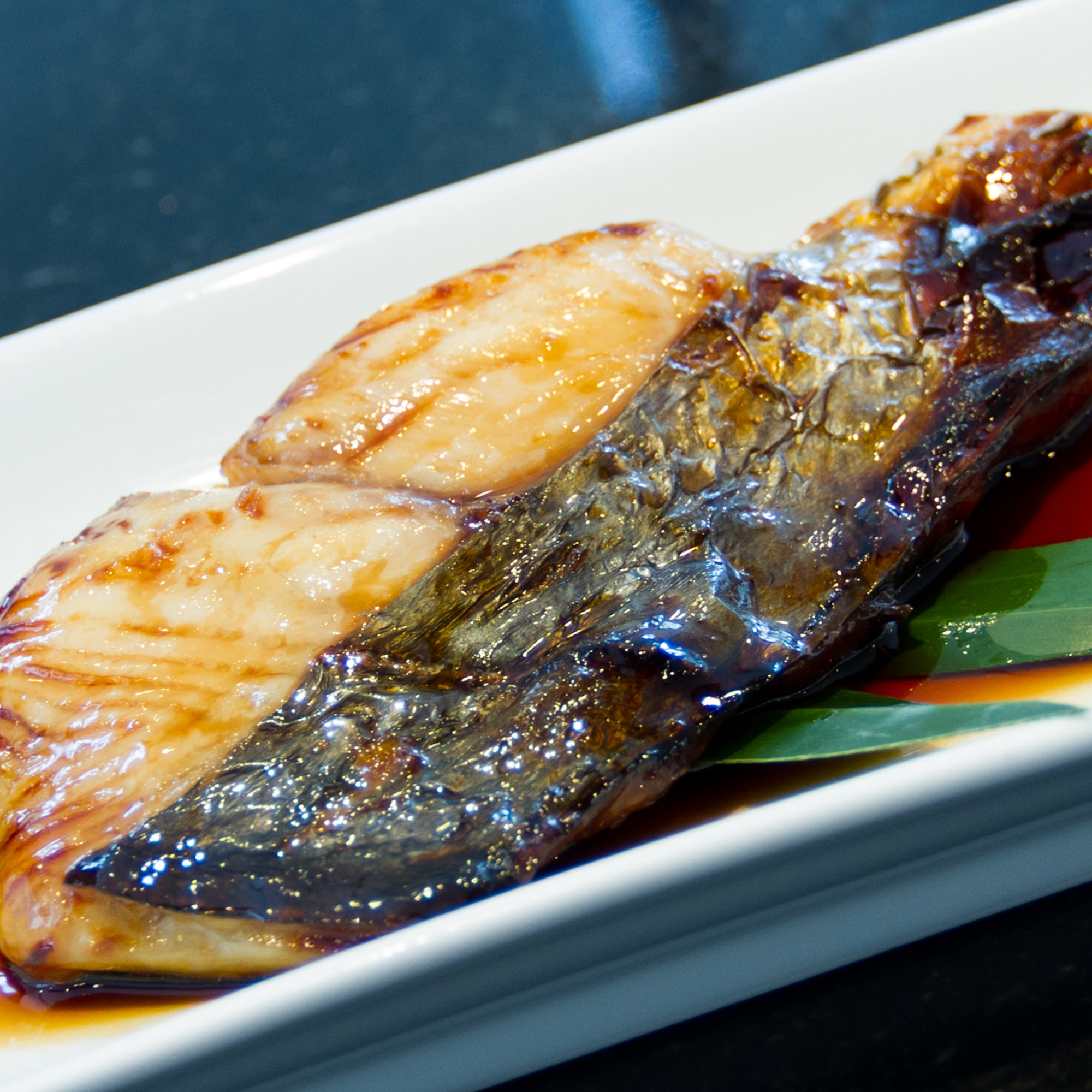 Grilled fish with soy sauce