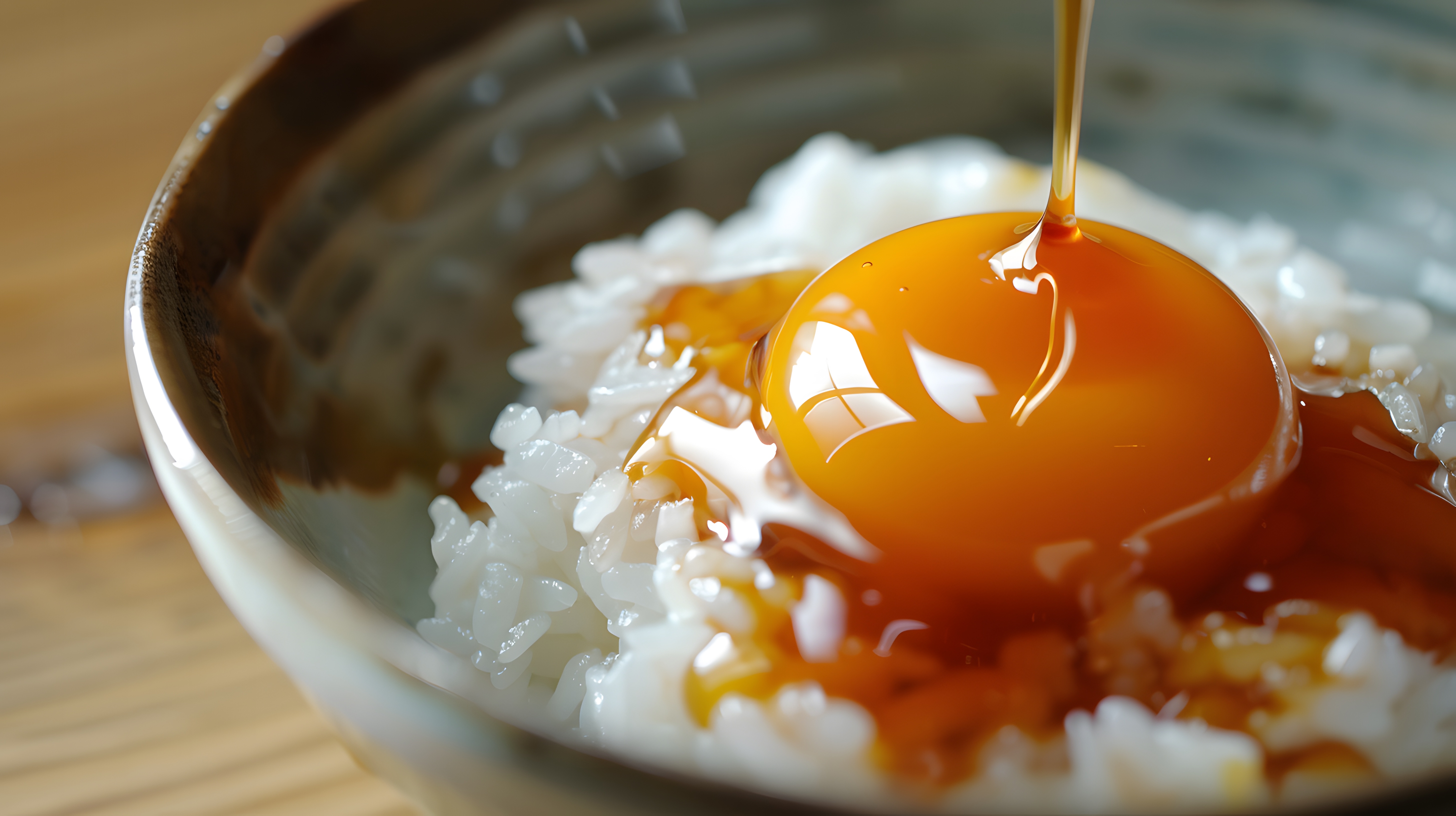 Steamed rice with soy sauce